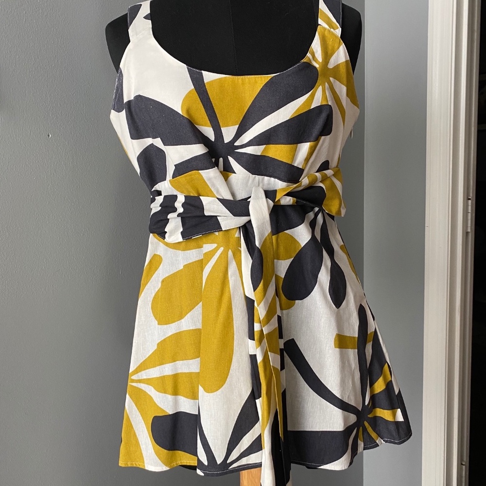 Marimekko Anthropologie tank blouse with tie 10